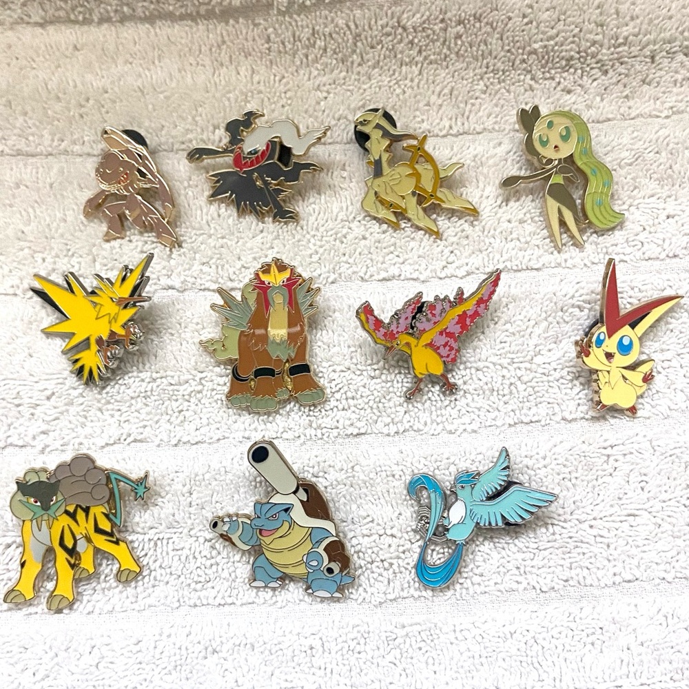 Assorted Pokémon Pins Licensed Gen Five Pokémon Black and White Collection